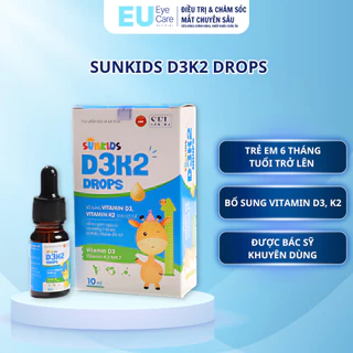 Thực Phẩm Bảo Vệ Sức Khoẻ SUNKIDS D3K2 DROPS Nhỏ Giọt D3K2DHA