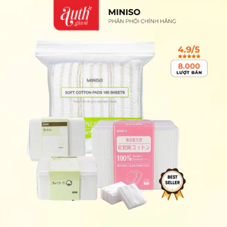 Bông tẩy trang Miniso 180-475-800-1000 BTT miếng dày, mỏng và dai