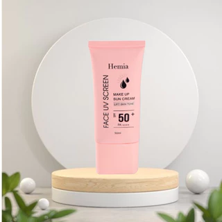 Kem Chống Nắng HEMIA Nâng Tone Kiềm Dầu SPF50+ 50ml HEMIA MakeUp Sunscreamm dưỡng trắng chống lão hóa da