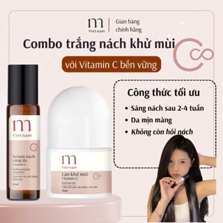 Combo dưỡng trắng sáng da nách, giảm thâm, khử mùi mồ hôi nách