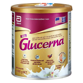 Sữa bột Glucerna Abbott 400g hương Vani của Mỹ hàng mới (dành cho người tiền tiểu đường, kiểm soát đường huyết)