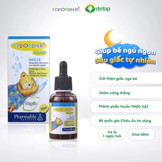 Siro Hỗ Trợ Bé Ngủ Ngon, Sâu Giấc FITOBIMBI SONNO Thuần Thực Vật Cho Trẻ Chai 30ml