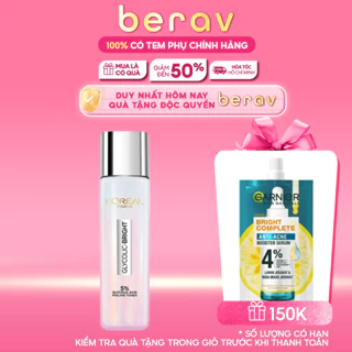 Nước Dưỡng Toner LOreal Paris tái tạo làn da trông sáng & căng mịn Glycolic Bright Peeling Toner 128ml(- L'Oreal Paris)