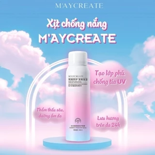 Xịt Chống Nắng Trắng Da MayCreate 150ml ,Xịt chống nắng body, Sịt chống nắng cho Makeup hỗ trợ che khuyết điểm