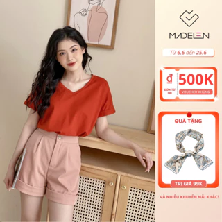 Quần short ngắn nữ cạp chun sau nhiều màu summer 2023 MADLEN