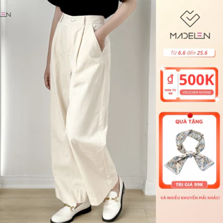 Quần culottes pant suông rộng kaki mềm nhiều màu MADELEN