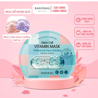 [HỘP 10 MIẾNG] Mặt Nạ Giấy Dưỡng Ẩm Trắng Da BANOBAGI Stem Cell Vitamin Mask 30ml - AQUA HYDRATING