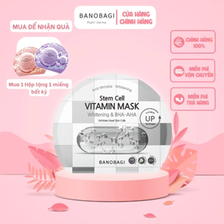 [HỘP 10 MIẾNG] Mặt Nạ Giấy Dưỡng Ẩm Trắng Da BANOBAGI Stem Cell Vitamin Mask 30ml-BHA-AHA