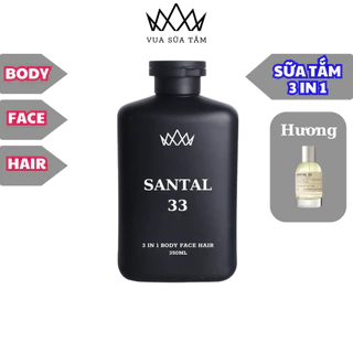 Sữa tắm nước hoa 3 in 1 Santal 33 chính hãng Vua Sữa Tắm hương nước hoa cao cấp 350ml