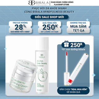 [BIBALA] Combo Ẩm mịn - Khoẻ Khoắn Bao Gồm Nước Dưỡng Essence 8% PHA + Kem Dưỡng Phục Hồi