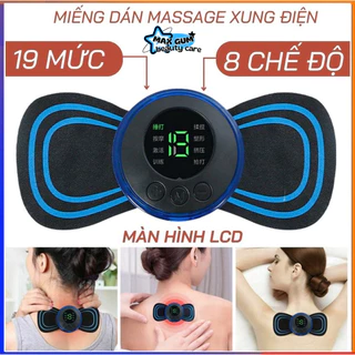 Máy Massage Xung Điện Cổ Vai Gáy, Bắp Tay, Lưng Hình Cánh Bướm 8 Chế Độ Giúp Giảm Đau Nhức Hiệu Quả loại sạc điên