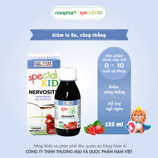 Siro giảm lo âu,bồn chồn,căng thẳng stresss do học tập cho bé- Special Kid Nervosité 125ml [NK Pháp]