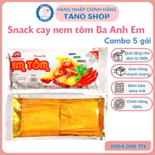 [Combo 5 gói] Miếng cay nem tôm | Ăn vặt tuổi thơ ngon rẻ