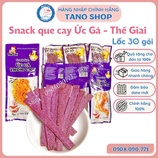 [Lốc 30 gói] Snack que cay vị gà Thế Giai | Ăn vặt tuổi thơ ngon rẻ