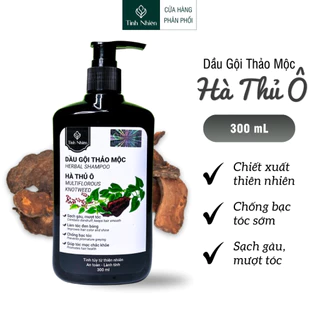 Dầu Gội Hà Thủ Ô Tinh Nhiên Chai 300 ml chống bạc tóc, giúp đen tóc