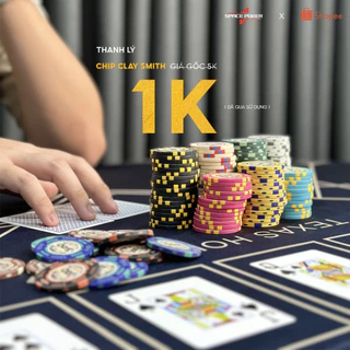 [ Thanh lý ] Set 5 Chips Poker Victorious Clay Smith Space Poker Việt Nam , chất liệu đất sét cao cấp lõi thép siêu bền