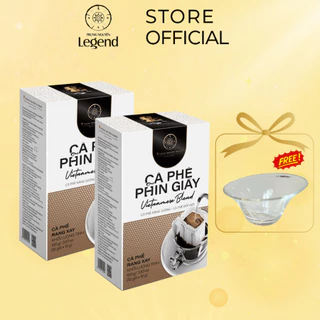 [TẶNG CHÉN THỦY TINH] Combo 2 Hộp Cà Phê Phin Giấy Vietnameses Blend Trung Nguyên Legend Hộp 10 Gói