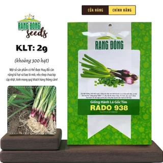 Hạt giống Hành Lá Gốc Tím Rado 938 (2g~300 hạt) trồng quanh năm, gốc to, khỏe - Rạng Đông Seeds