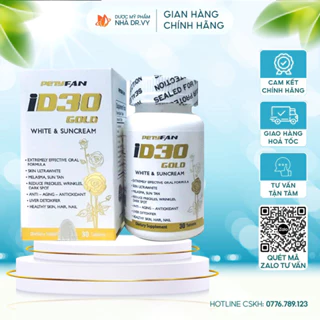 Thực Phẩm Chống Lão Hoá Trắng Da PETYFAN ID30 GOLD ( 30 Viên) Giúp Da Khỏe Mạnh