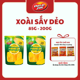 Xoài Sấy Dẻo ăn kiêng không thiếu chất, mệt mỏi, không có bất kỳ chất bảo quản nào khác 200g, 85g Dan D Pak