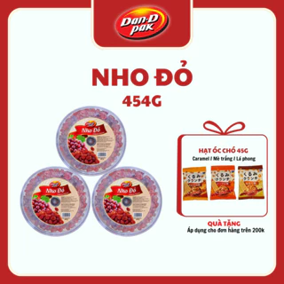 Nho Đỏ Sấy Khô Nhập Khẩu ăn vặt 454g, 250g Dan D Pak