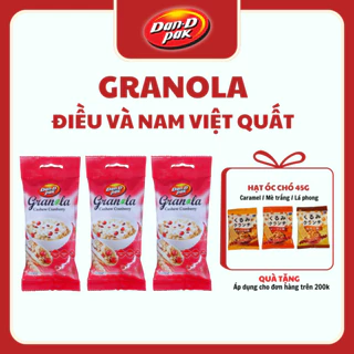 [Combo 5 gói tặng 1 gói] Hạt ngũ cốc Granola Điều và Nam Việt Quất bổ sung dinh dưỡng bữa sáng 40g Dan D Pak