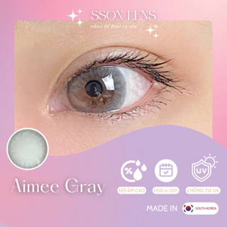 Lens cận màu Aimee Gray Gdia14mm Dòng kính áp tròng cận 0~6 độ [1 NĂM/KÈM KHAY] SSon Lens