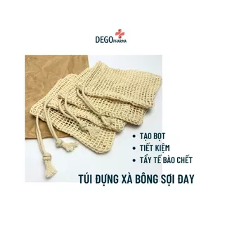 Túi Lưới Đựng Xà Bông Tạo Bọt DEGO PHARMA - Tẩy Tế Bào Chết