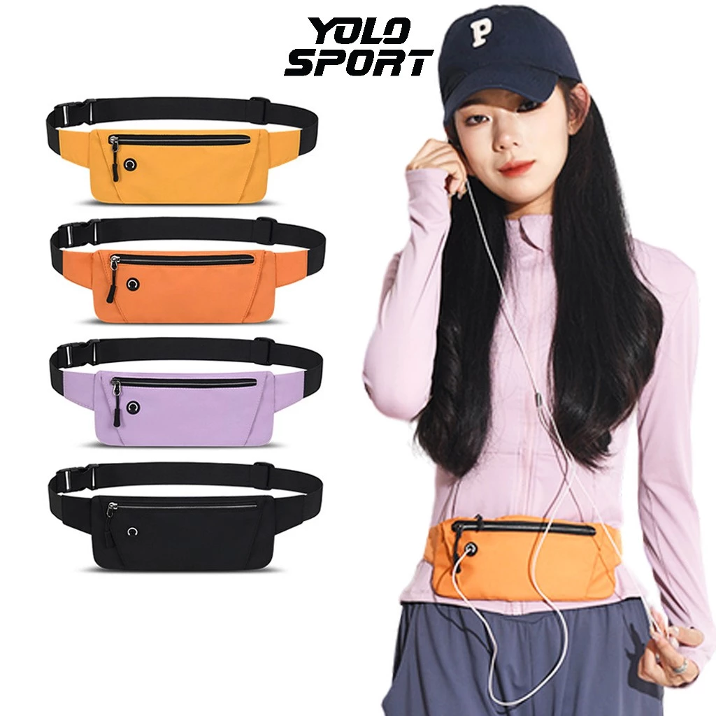 Túi Đai Đeo Bụng Cho Nữ Siêu Nhẹ Chống Thấm Kiểu V Dây Kéo Nổi Chạy Bộ Thể Thao Tiện Dụng Đựng Điện Thoại Đạp Xe Leo Núi