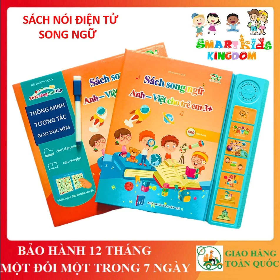[Phiên bản đặc biệt] Sách Nói Điện Tử Song Ngữ Anh- Việt Giúp Trẻ Học Tốt Tiếng Anh, tăng khả năng tư duy của trẻ