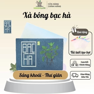 Xà Bông Sinh Dược Bạc Hà, Xà Phòng Tắm Thiên Nhiên Mát Da Sảng Khoái 100gram