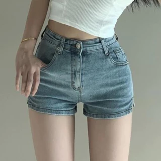 Quần Short Jeans Nữ , Quần Đùi Nữ Chất From Bó Sát Cạp Cao Rất Hiện Đại Hại Điện L34