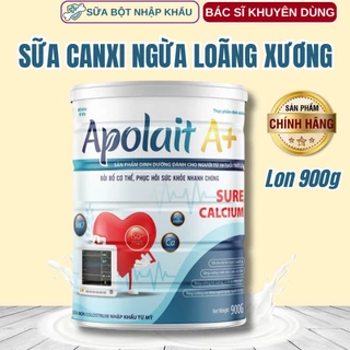 Sữa canxi APOLAIT SURE CALCIUM 900g Cho Người Tiểu Đường , Sữa canxi cho người lớn tuổi, Sữa xương khớp