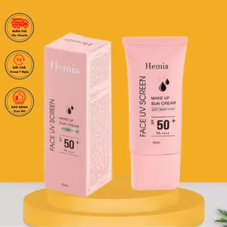 Kem Chống Nắng HEMIA 50ml Dưỡng Trắng Nâng Tone SPF50+ Hàn Quốc