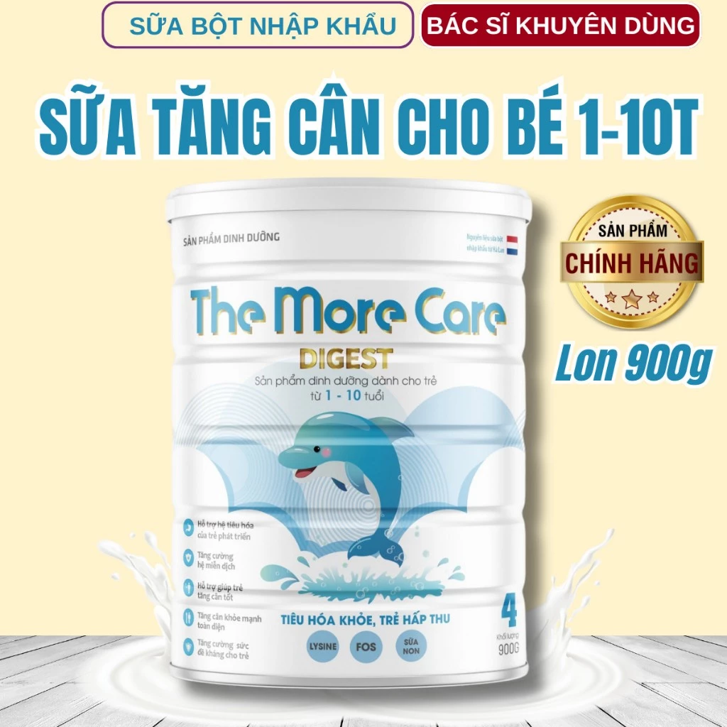 Sữa tăng cân The More Care DiGest  900g cho bé dưới 11 tuổi, Phát triển toàn diện