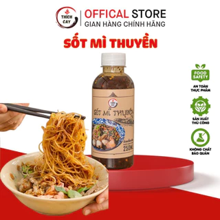 Sốt mì thuyền boat noodle Thích Cay 250ml, dùng trộn hủ tíu, phở, chua cay chuẩn Thái