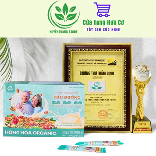 Sữa hạt - ngũ cốc dành cho người tiểu đường Hồng Hoa Organic - bổ sung dinh dưỡng, giúp ổn định chỉ số đường huyết