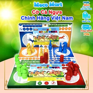 BỘ CỜ CÁ NGỰA Sato LOẠI TO, Chơi Vui, Nhựa Nguyên Sinh, 2-4 Người Chơi, Đồ Chơi Trí Tuệ MECO MART