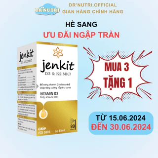 Chai xịt bổ sung DHA D3 K2 Jenkit giúp tăng chiều cao và phát triển trí não - Lọ 15ml