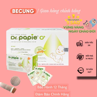 Gạc rơ lưỡi dr.papie vệ sinh răng miệng an toàn cho bé 30 gói