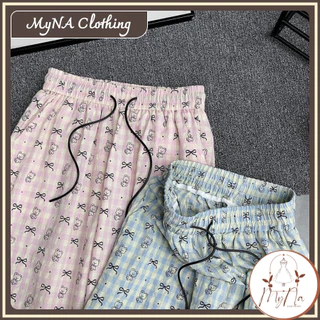 Quần Dài Hoạ Tiết Hoạt Hình Dáng Xuông Cạp Chun Xinh Xỉu - MyNA Clothing