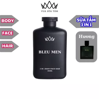 Sữa tắm gội nam 3 in 1 Bleu Men chính hãng Vua Sữa Tắm hương nước hoa cao cấp 350ml