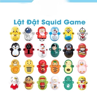 (QUÀ TẶNG-KO BÁN) 05 Lật Đật mini -total-Hình Squid Game Và Doaremon Dễ Thương Siêu Đáng Yêu Đồ Chơi Cho Bé.