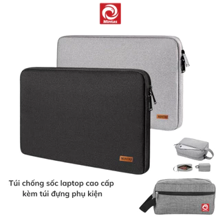 Túi Chống Sốc Kèm Túi Đựng Phụ Kiện Chuôt & Cáp Xạc. Túi Bảo Vệ Laptop Đệm Mút 10T Chống Va Đập Thương hiệu MINTAS