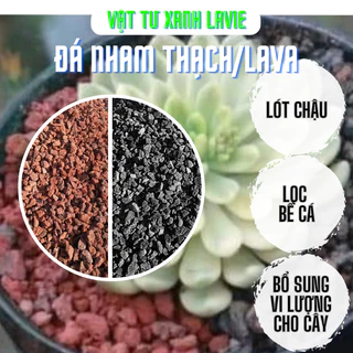 Đá Lava Đỏ 7-9mm & 3-5cm (Đá nham thạch Đỏ) dùng lót đáy chậu, lọc bể cá,...