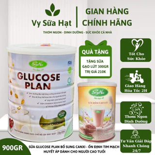 [MUA 1 TẶNG 1] Sữa Hạt Glucose Plan Lớn 900gr Dinh Dưỡng Cho Người Thiếu Canxi- Ổn Định Tim Mạch Kiểm soát Huyết Áp