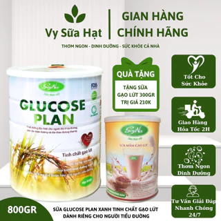 [MUA 1 TẶNG 1] Sữa Hạt Glucose Plan Lớn 800gr Dinh Dưỡng Cho Người Thiếu Canxi- Ổn Định Đường huyết Không chứa gluten