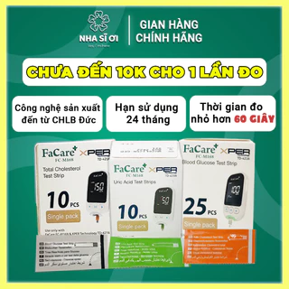 Que thử Mỡ máu, Que đường, Que gút, dành cho Máy Facare 5 trong 1 FC-M168, Công nghệ sản xuất đến từ CHLB Đức - XPER