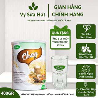 Sữa Hạt Chay Soyna Hộp Lớn 400gr Bổ sung Dinh Dưỡng Cho người ăn Chay