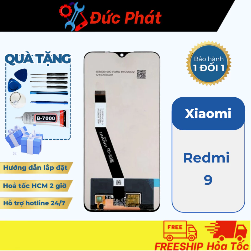 Màn Hình Xiaomi Redmi 9 Zin New (Tặng kèm Keo Dán & Bộ Sửa)